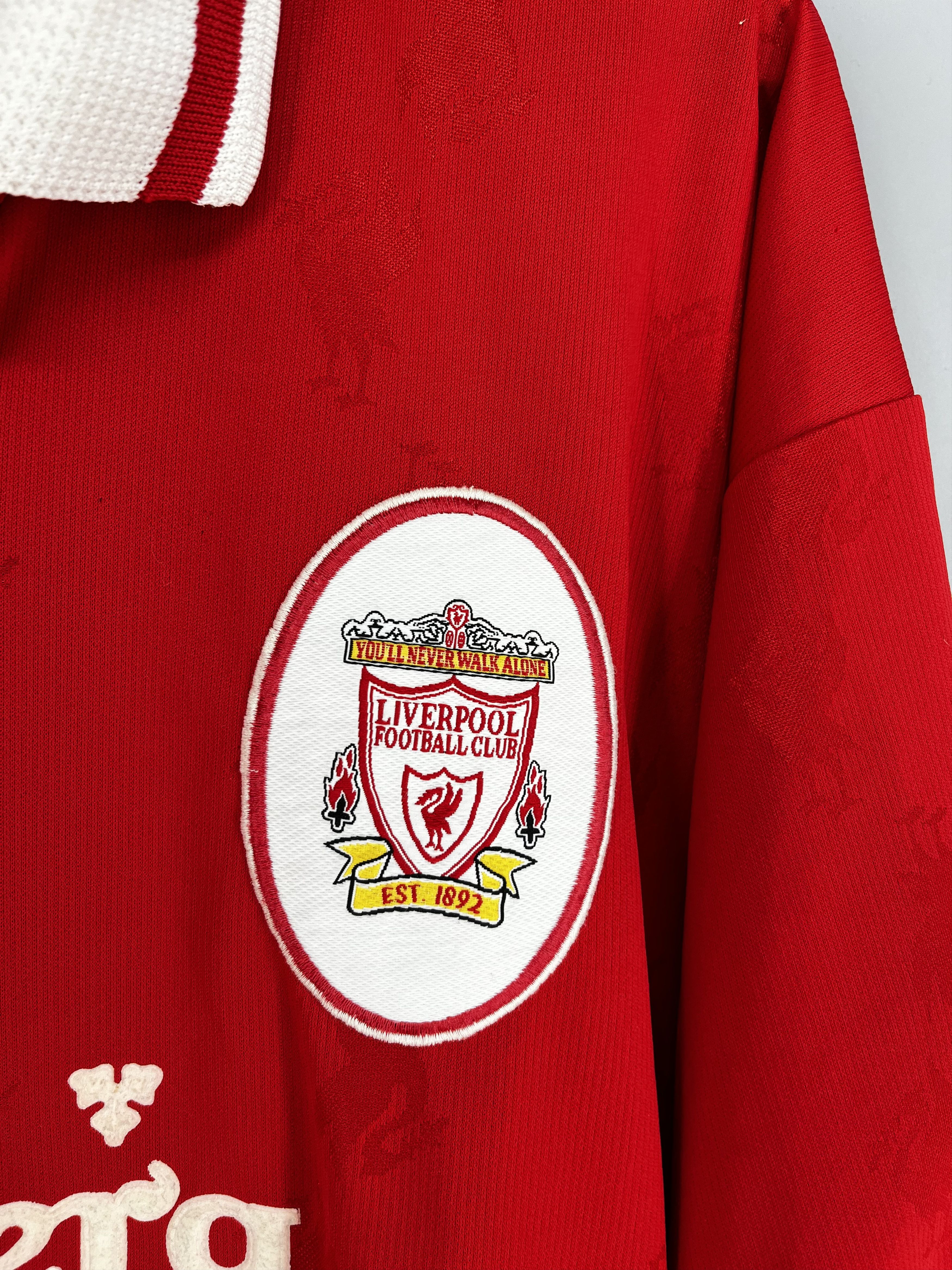 Reebok Liverpool FC 96/98 Home Jersey Reebok Carlsberg #10 UK Size US M / EU 48-50 / 2 - 10 Thumbnail