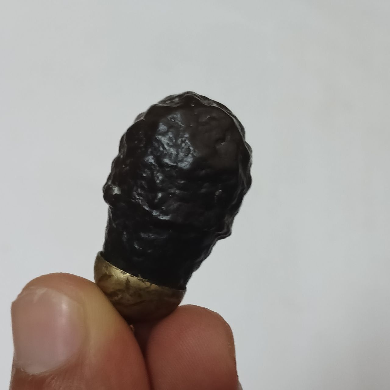 Vintage Vintage Volcanic Meteorite-Style Pendant with Brass Cap Size ONE SIZE - 3 Thumbnail