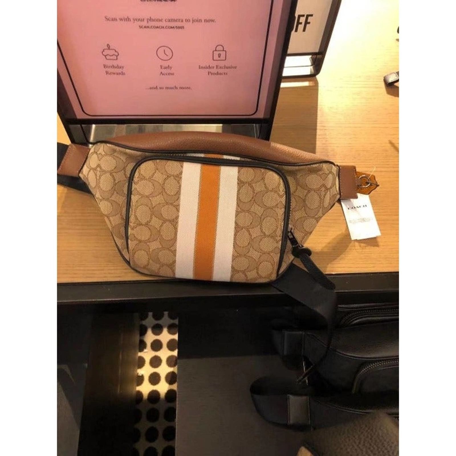 Coach Coach C5386 Waist belt pocket Signature Khaki Butterscotch Size ONE SIZE - 6 Thumbnail