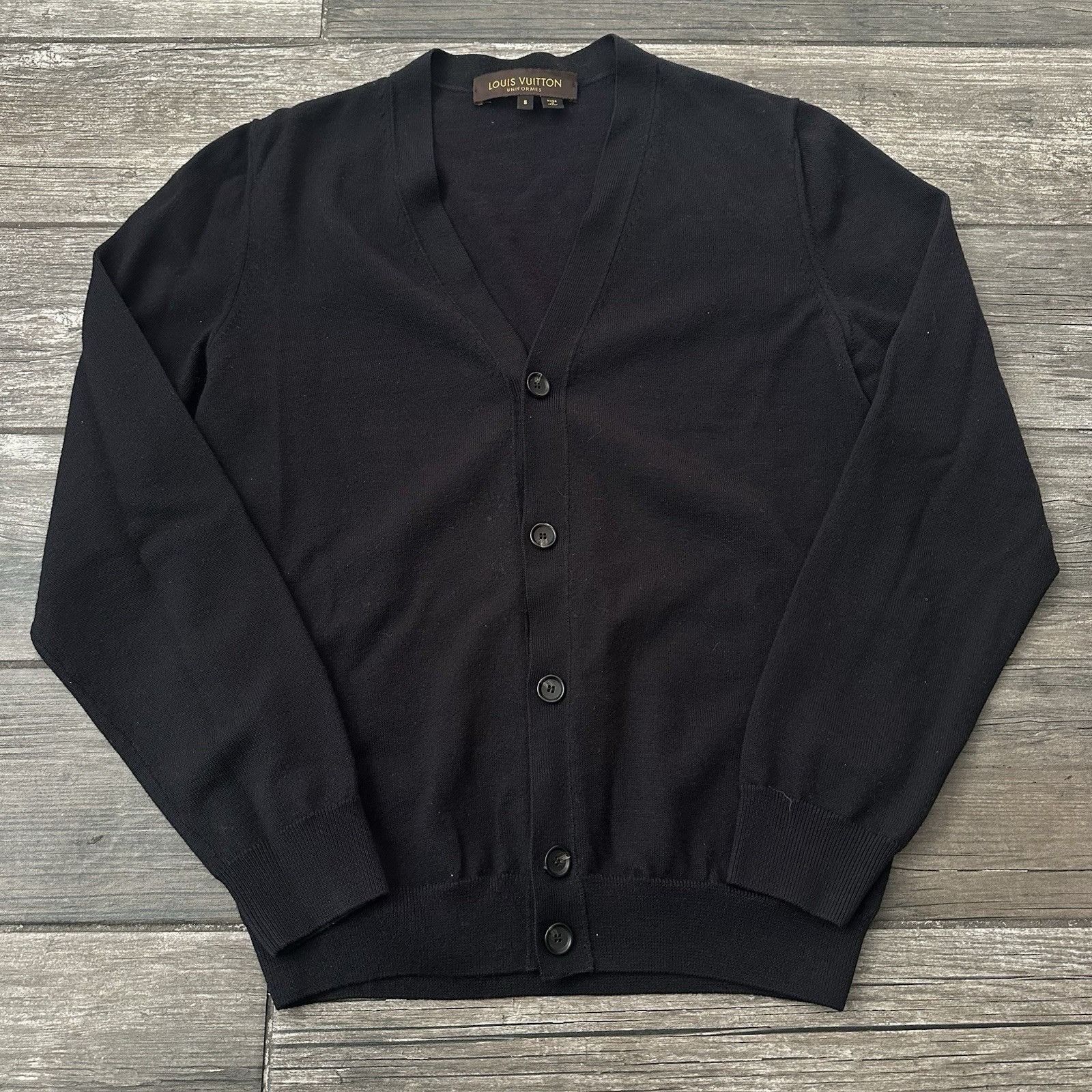 Louis Vuitton Louis Vuitton's latest black NBA knit logo cardigan
