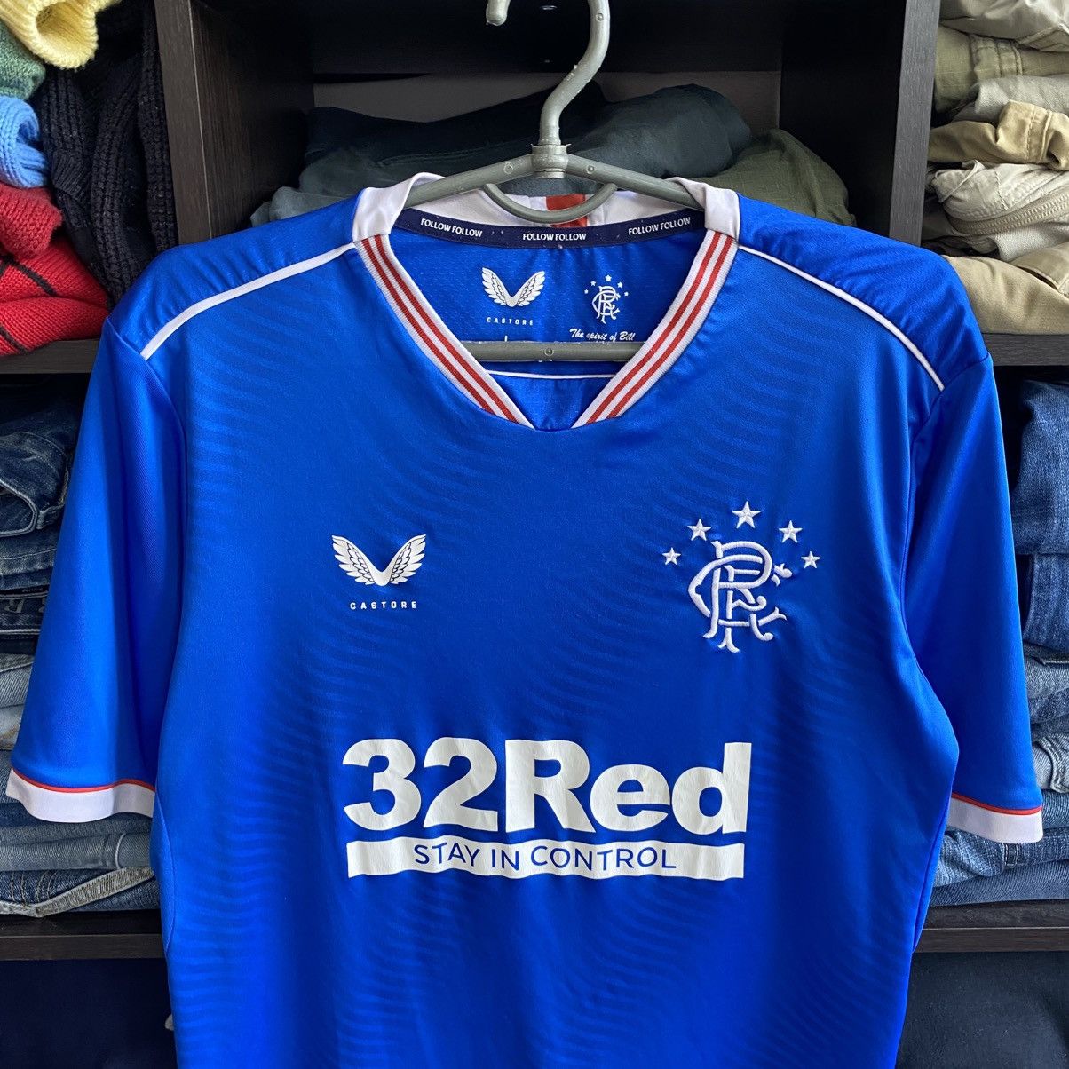 Castore Mens Castore FC Rangers Big Logo Home Soccer jersey Size US L / EU 52-54 / 3 - 2 Thumbnail