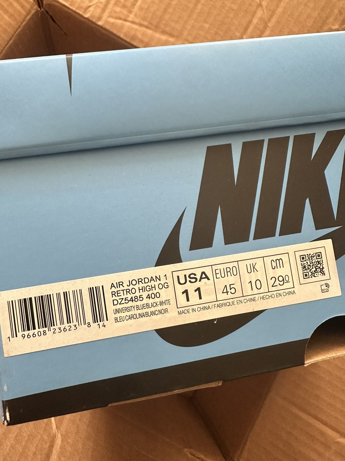 Jordan Brand Jordan 1 Retro High UNC Toe Size US 11 / EU 44 - 9 Thumbnail