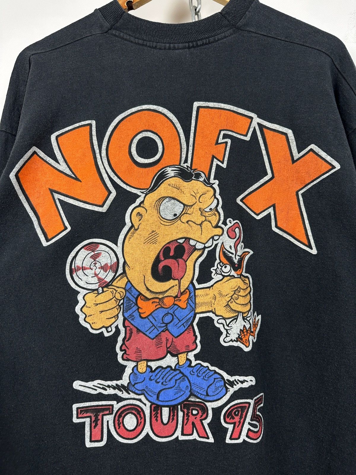Band Tees 1995 Vintage NOFX Tour Punk Rock Long Sleeve T-Shirt Size US XL / EU 56 / 4 - 12 Thumbnail
