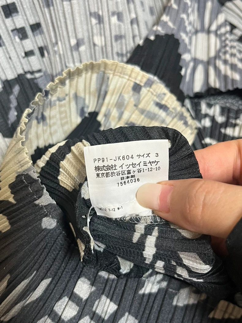 Issey Miyake issey miyake size:3 Black and white window patterned pleat Size XXS / US 00 / IT 34 - 5 Thumbnail