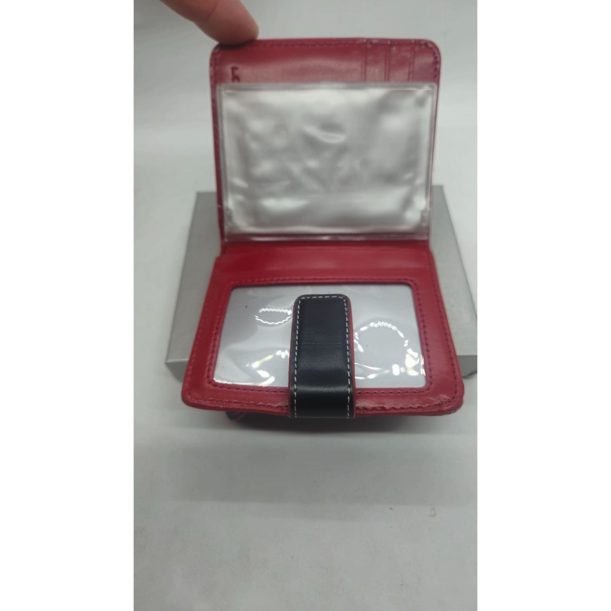 Vintage Lodis Leather ID Card Holder Wallet With Zipper & Box Size ONE SIZE - 2 Thumbnail