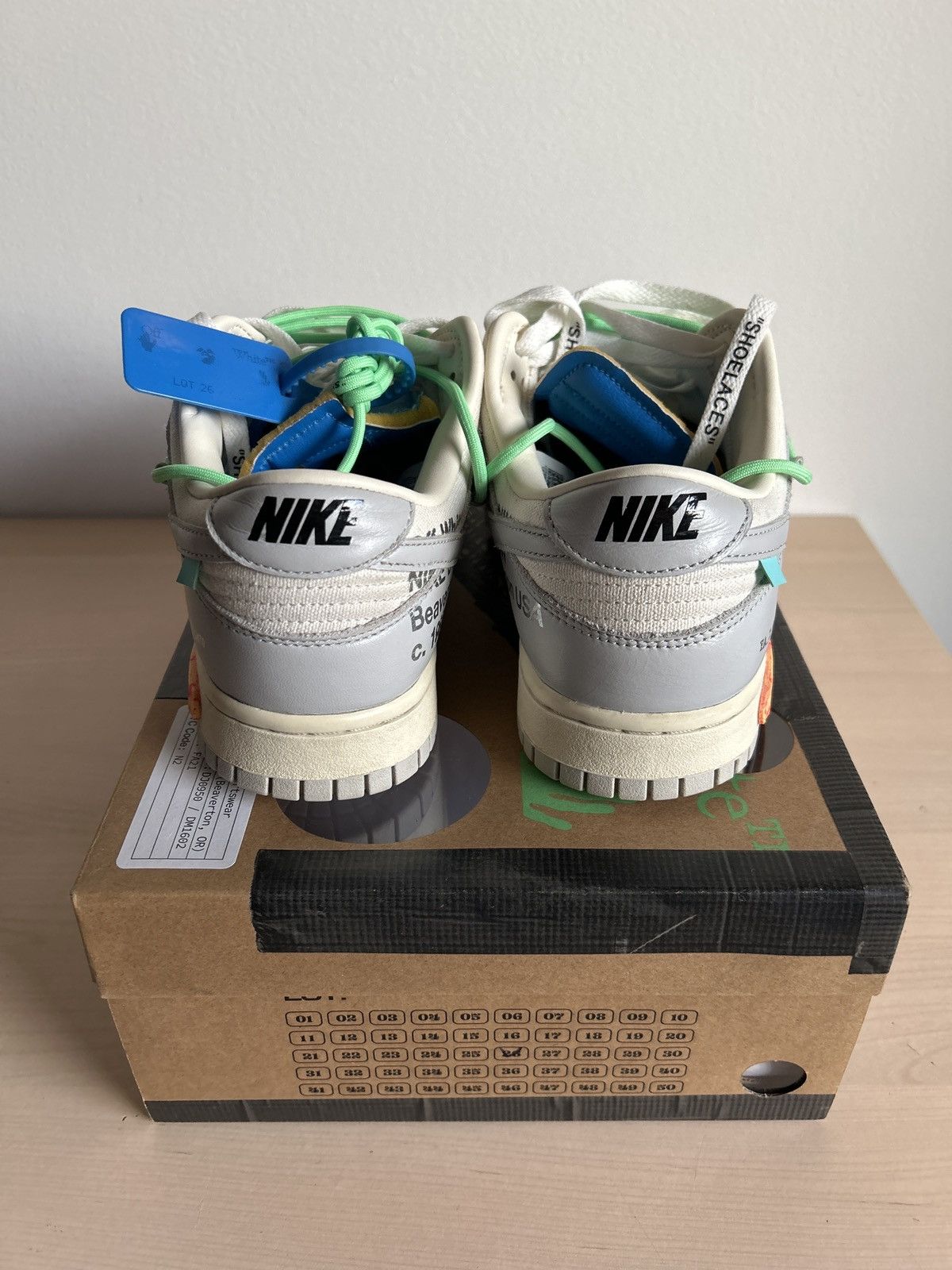 Nike × Off-White Off White - Dunk low LOT 26 Size US 9.5 / EU 42-43 - 4 Thumbnail