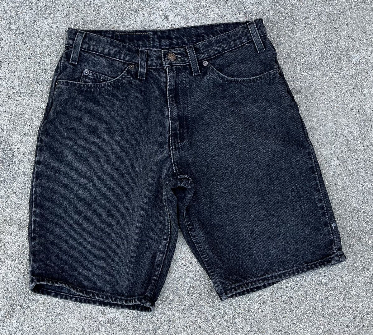 Levi's × Vintage Vintage Orange Tab Levi’s 550 Black Jean Shorts Denim Jorts Size US 29 - 3 Thumbnail