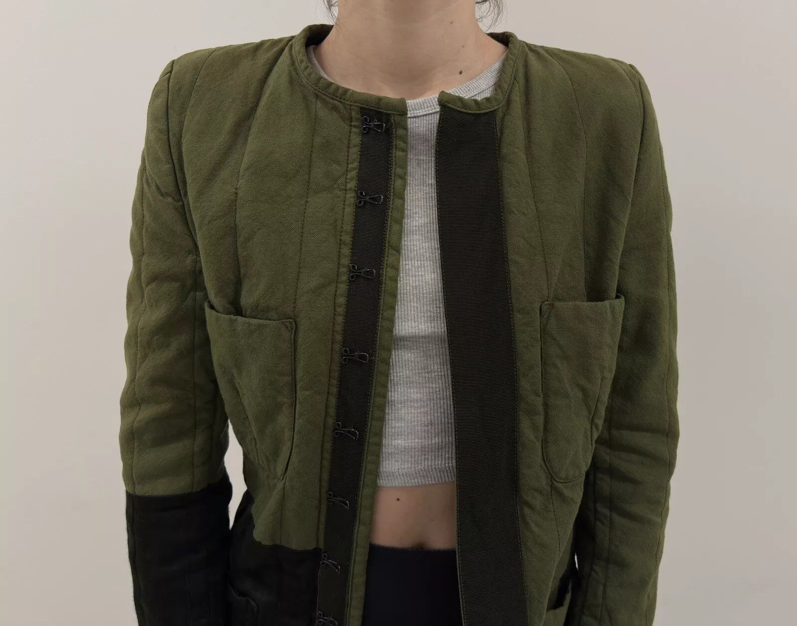 Haider Ackermann Haider Ackermann Black Quilted Contrast Jacket Womens Size XS / US 0-2 / IT 36-38 - 7 Thumbnail