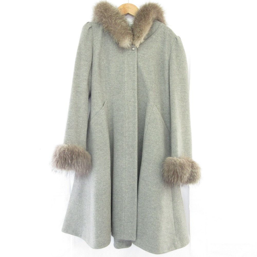Other Other Rene Fox Fur Angora Wool Princess Coat Natural Material Outerwear DUTY FREE for USA Size ONE SIZE - 1 Thumbnail