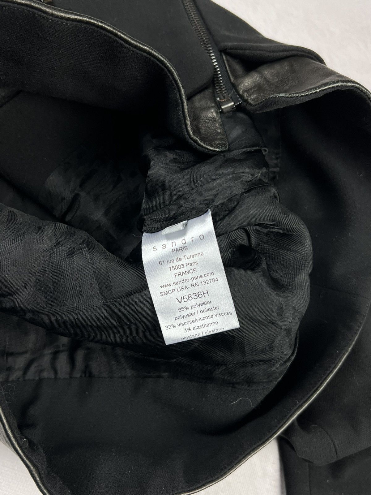 Japanese Brand × Sandro × Vintage Luxury Classic Sandro Italy Leather Y2k Avant Garde Sk8 LGB Size S / US 4 / IT 40 - 8 Thumbnail