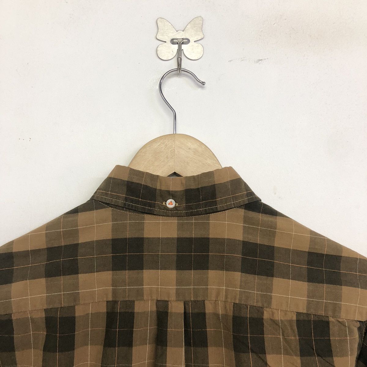 Sugar Cane Sugar Cane Checked Pattern Brown Button Shirt Size US S / EU 44-46 / 1 - 8 Thumbnail
