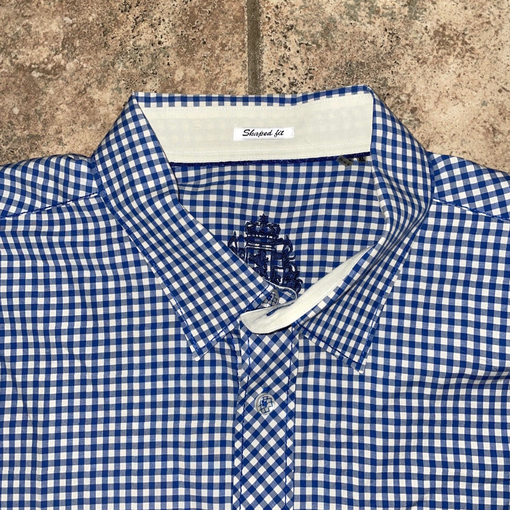 BUGATCHI VINTAGE Bugatchi Uomo Plaid Blue Long Sleeve Shirt Mens XL Button-Up Size US XL / EU 56 / 4 - 2 Thumbnail
