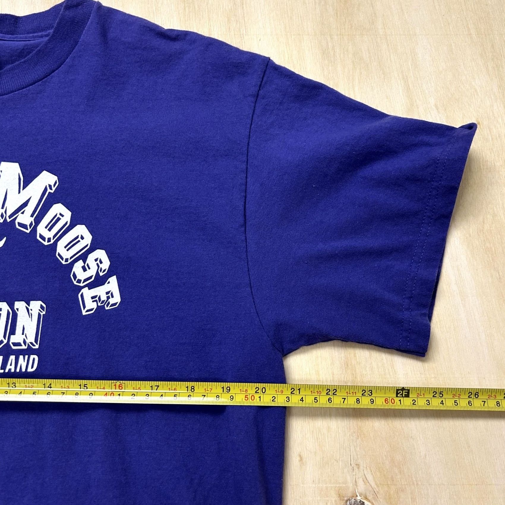 Delta Vintage Delta Pro Weight T-Shirt Mens Large Purple Moose Saloon Ocean City Maryland Bar Tee Size US L / EU 52-54 / 3 - 6 Thumbnail