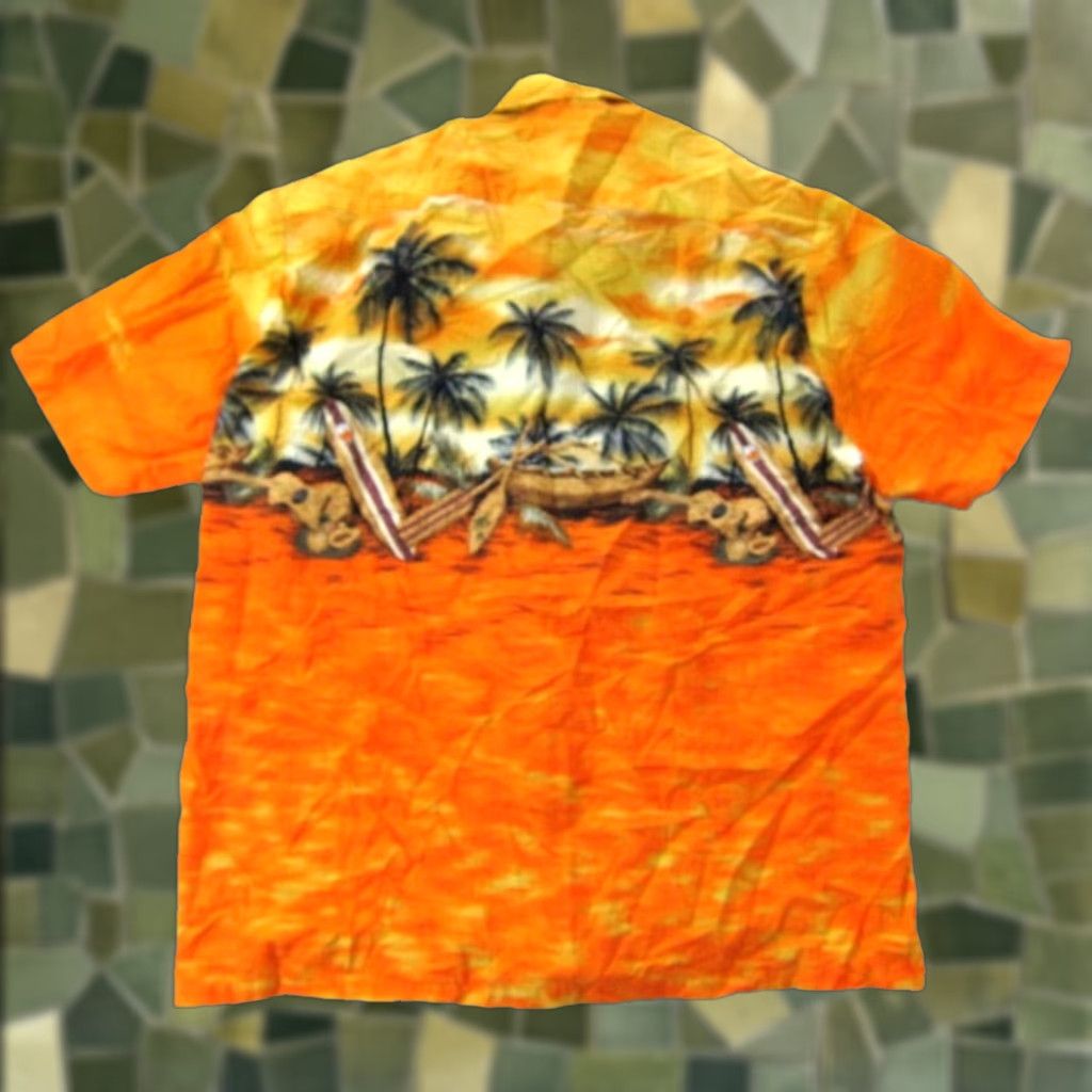 Vintage VINTAGE Hawaiian Reserve Collection Orange Surf Floral Short Sleeve Shirt Men XL Size US XL / EU 56 / 4 - 1 Thumbnail
