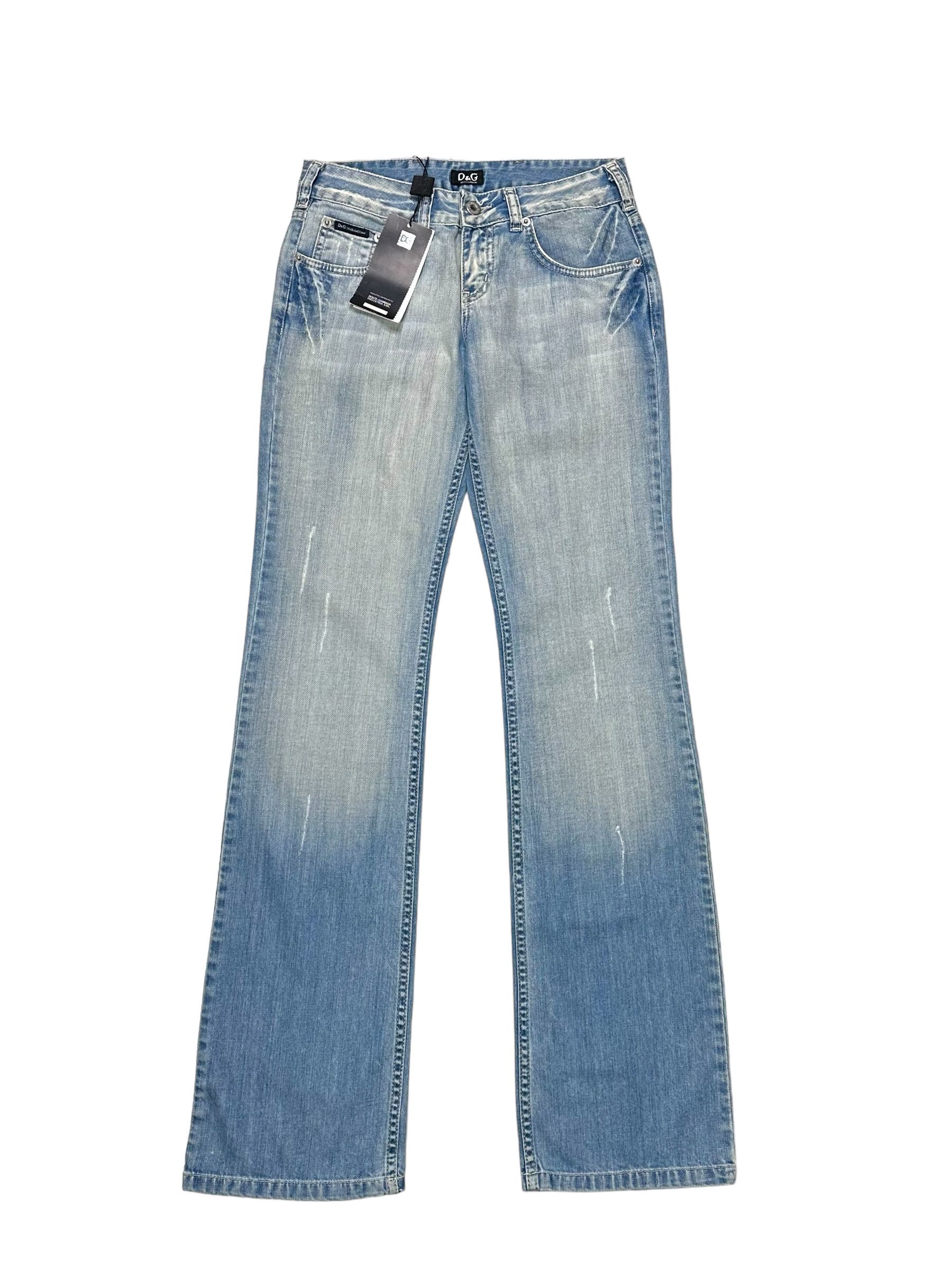 image of Archival Clothing x Dolce Gabbana Vintage Dolce Gabbana Faded Regular Jeans in Blue, Women's (Size 