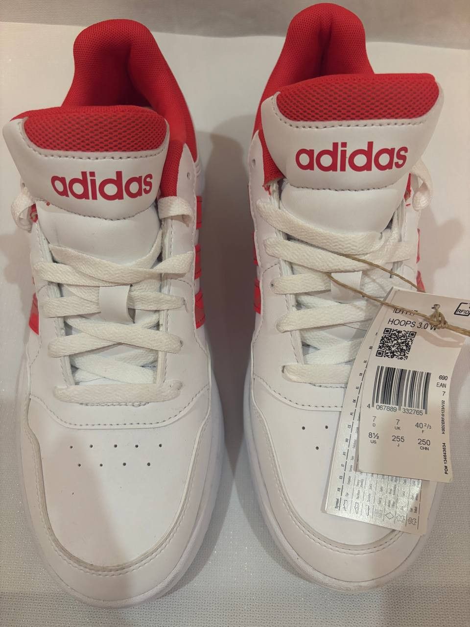 Adidas Adidas Hoops 3.0 White / orange sneakers. Size US-8,5, UK-7 Size US 8.5 / IT 38.5 - 3 Thumbnail