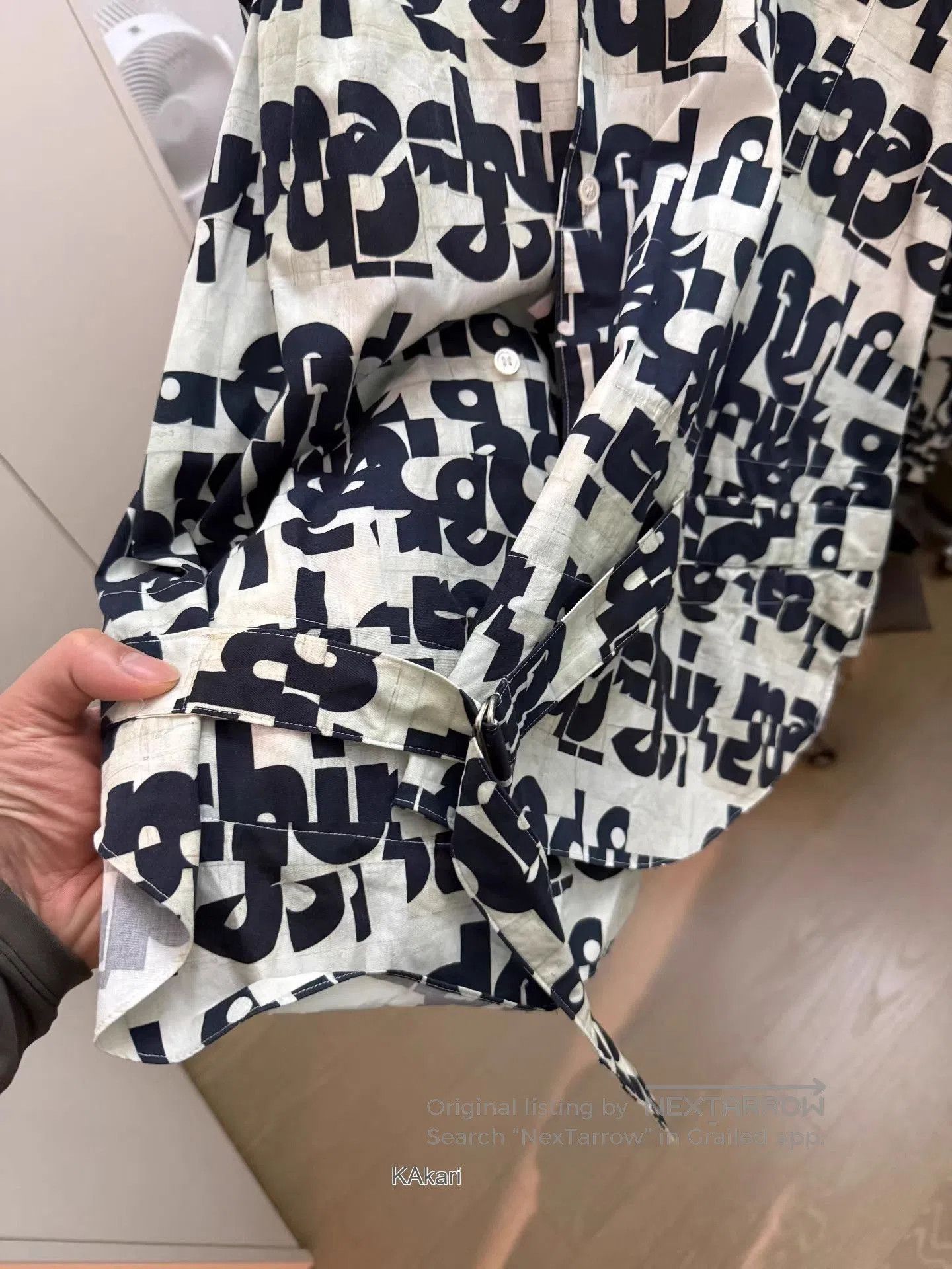 Comme des Garcons White Abstract Pattern Long Sleeve Button. Size US M / EU 48-50 / 2 - 3 Thumbnail