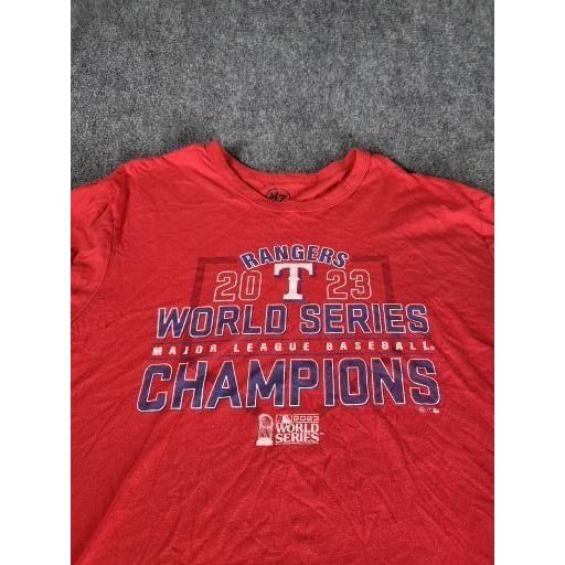 47 Brand Texas Rangers Red 2023 World Series Champions T-Shirt Men Sz Size US XXL / EU 58 / 5 - 2 Thumbnail