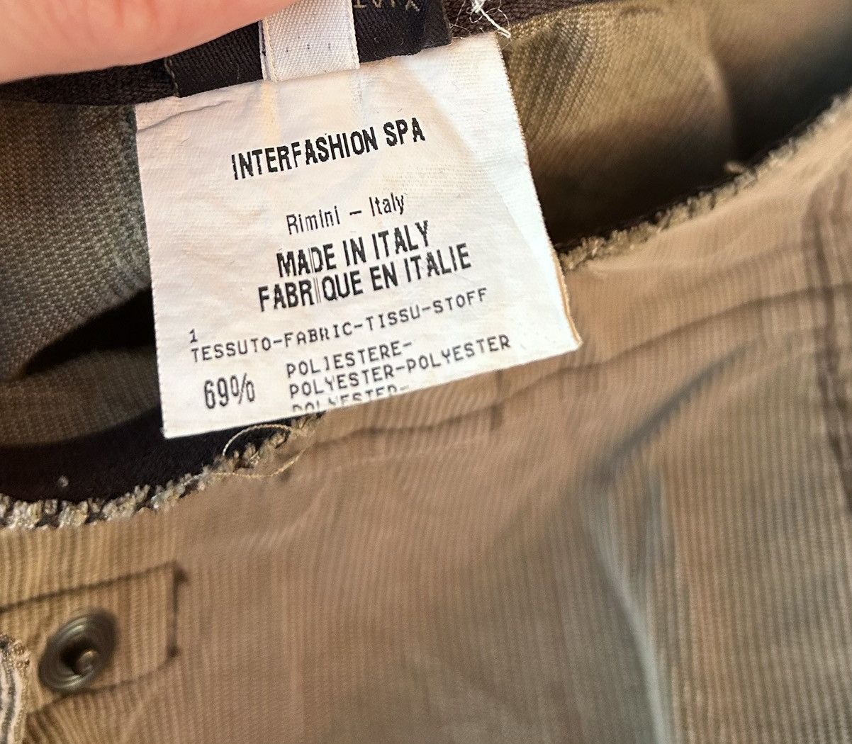 Marithe + Francois Girbaud M+F Girbaud Cargo Utility Pinwale Corduroy Khaki Skirt Size 32" / US 10 / IT 46 - 10 Thumbnail