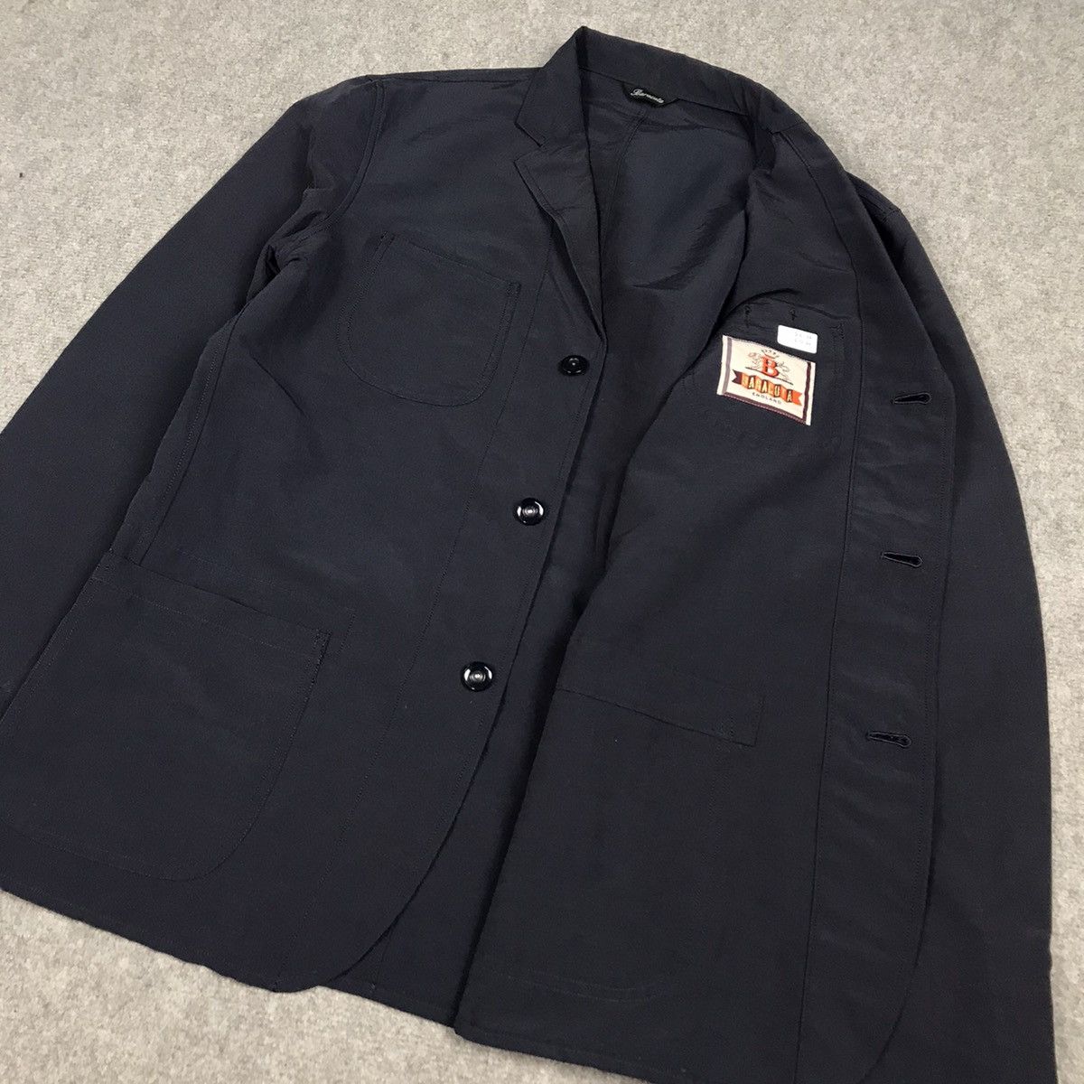 Baracuta 2000s BARACUTA NAVY BUTTON CLASSIC BLAZER JACKET Size US M / EU 48-50 / 2 - 13 Thumbnail
