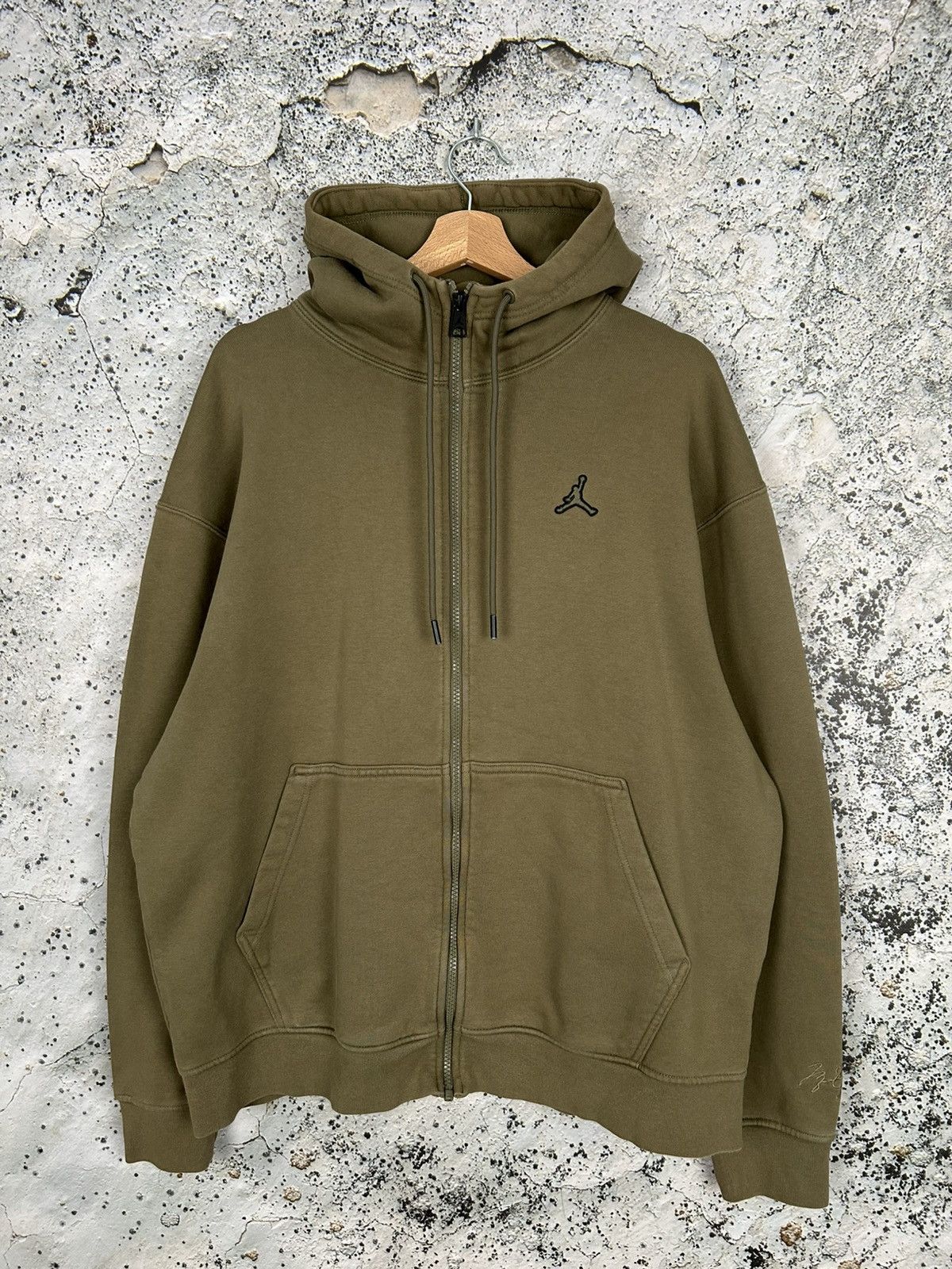 Jordan Brand Jordan Brand Air Hoodie Zip Khaki Streetwear Rap Baggy Skate Size US XL / EU 56 / 4 - 1 Thumbnail