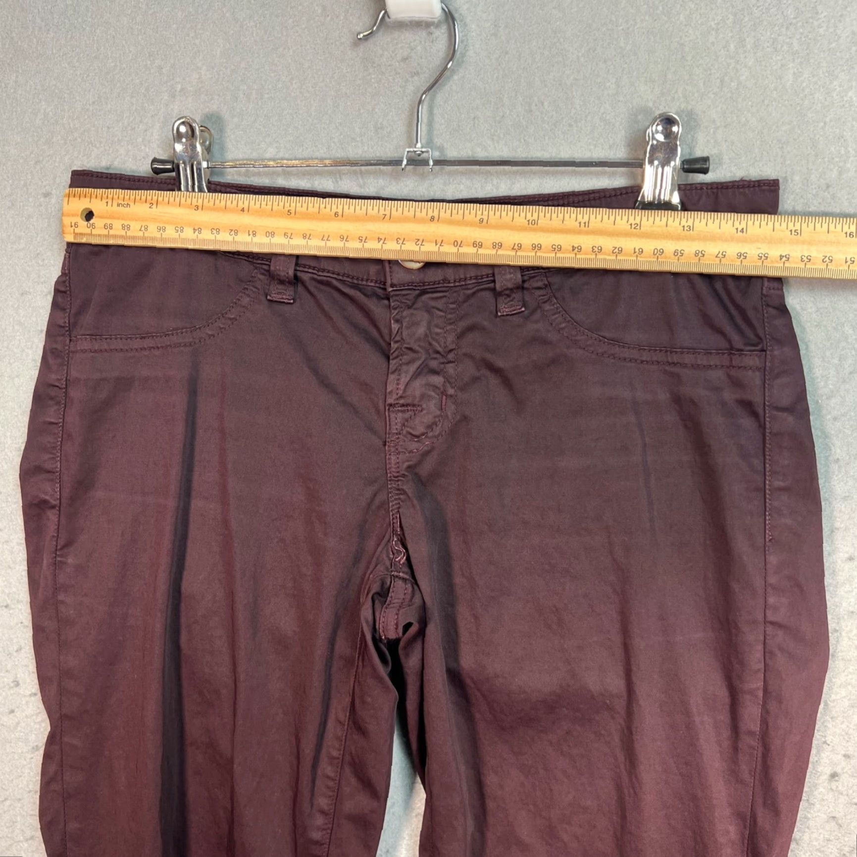 J Brand VINTAGE J Brand Womens Skinny Fit Pants Casual Chino Size 26 Red Fall Winter Size 26" / US 2 / IT 38 - 6 Thumbnail