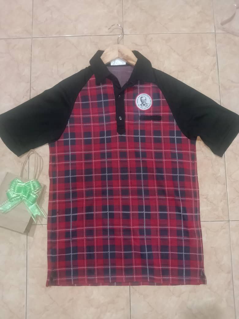 Vintage 🔥Vintage KFC Checkered Polo Tees work polo Size US L / EU 52-54 / 3 - 1 Thumbnail