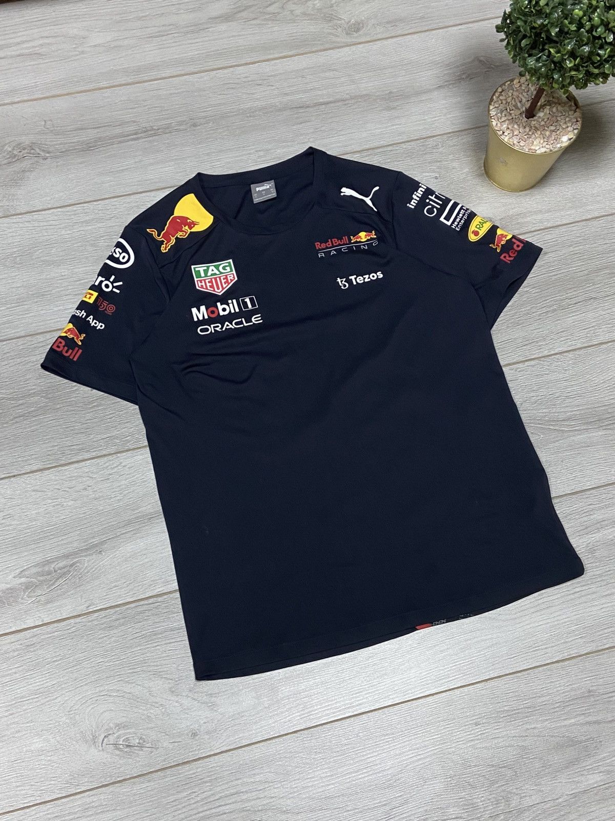Puma × Red Bull Puma Red Bull over print big logo racing t-shirt Pirelli Size US S / EU 44-46 / 1 - 3 Thumbnail