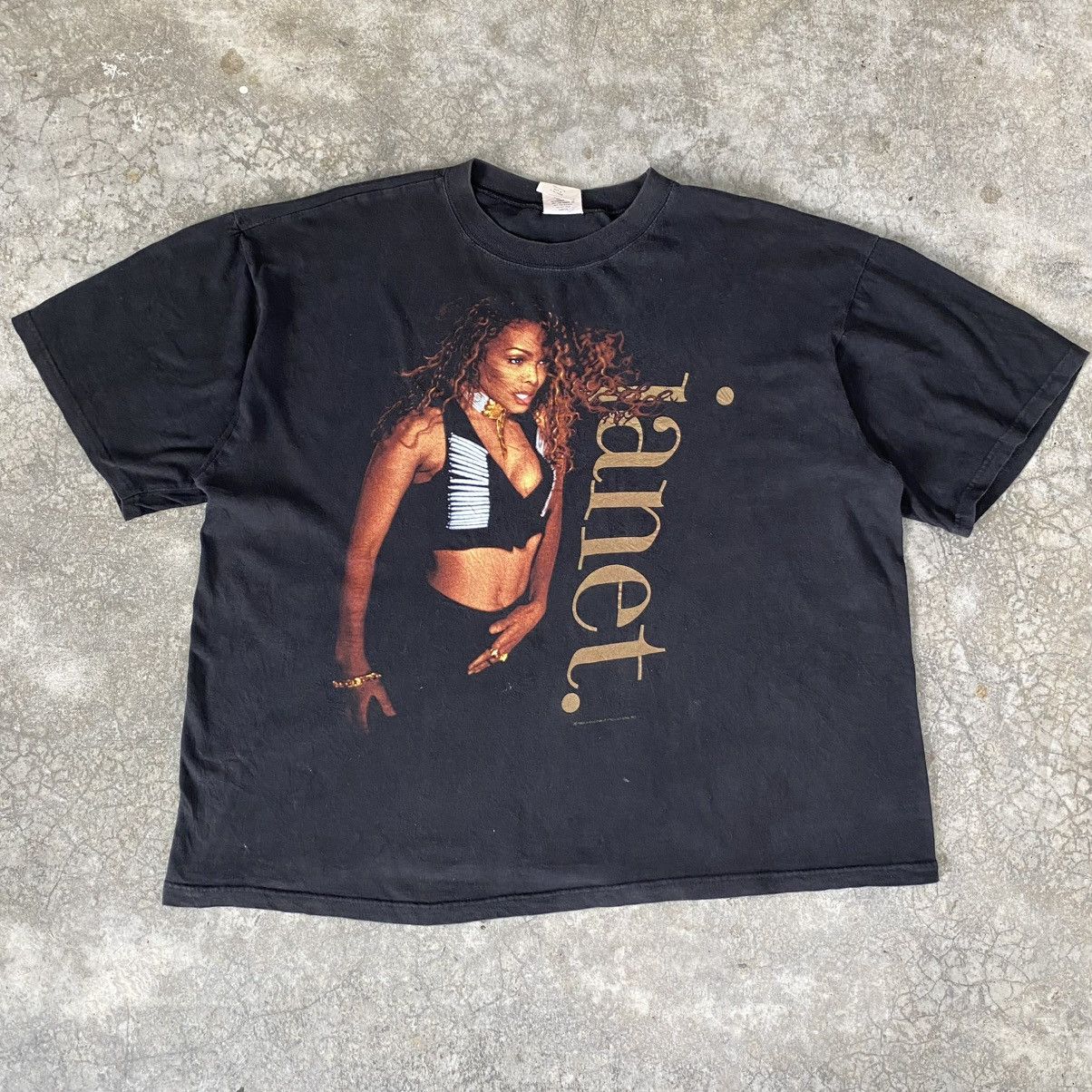 Rap Tees Vintage 1993 Janet Jackson Promo World Tour OS Tee Size US XL / EU 56 / 4 - 3 Thumbnail