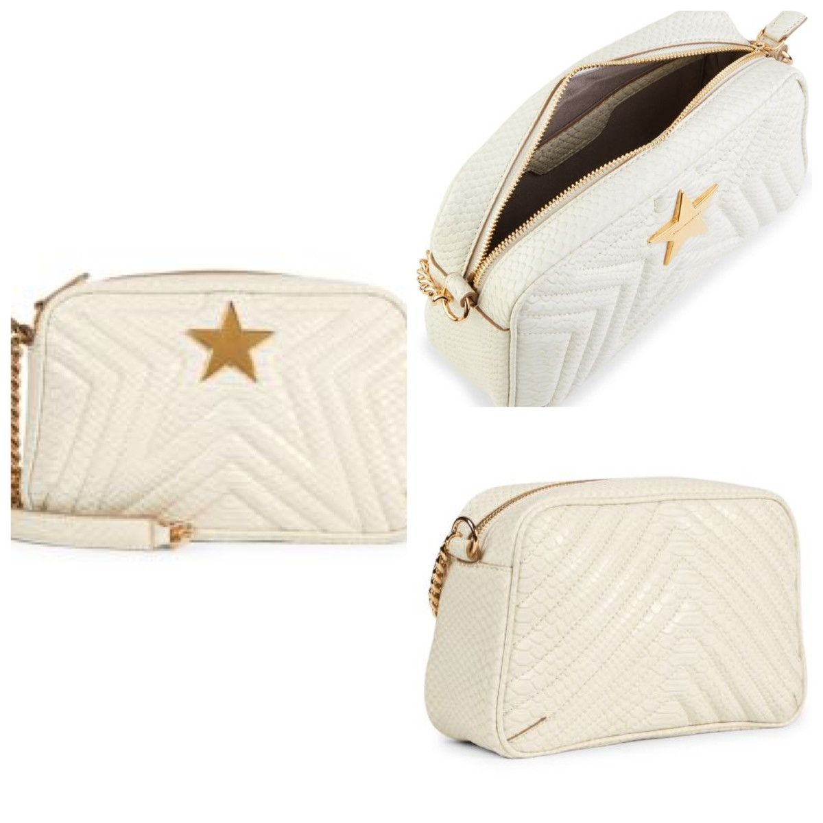 Stella McCartney Stella McCartney White Python Embossed Star Crossbody Bag Size ONE SIZE - 6 Thumbnail
