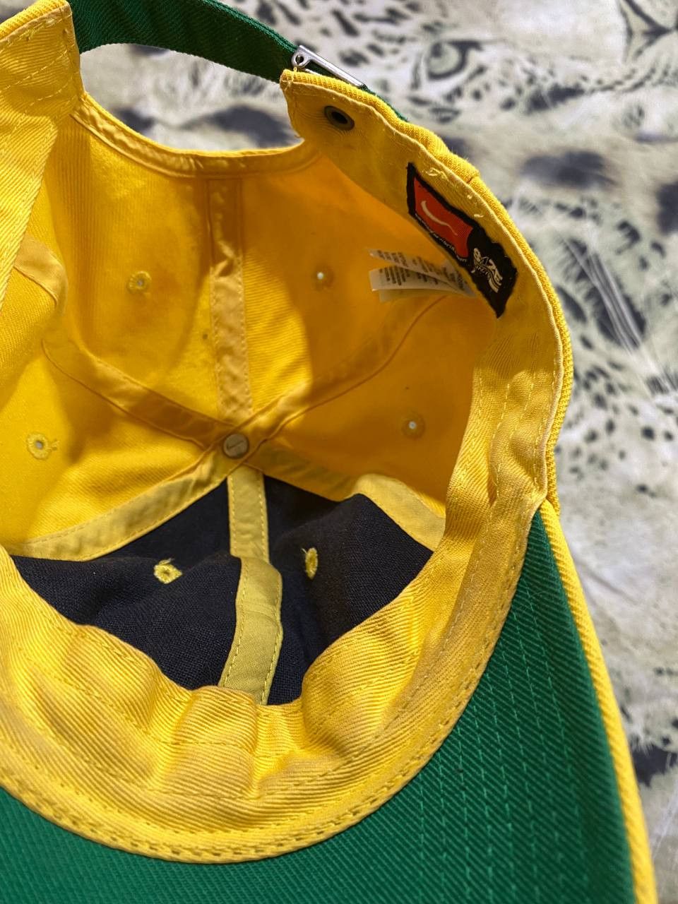 Nike Hats yellow Vintage Nike big logo Cap Y2K streetwear Size ONE SIZE - 13 Thumbnail