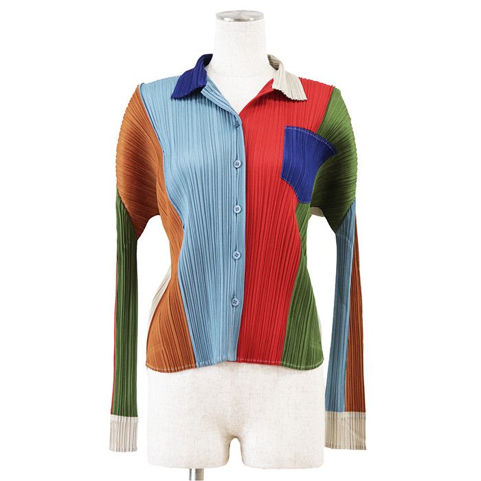 Other Other PLEATS PLEASE Polyester Long Sleeve Shirt Textile Tops DUTY FREE for USA Size ONE SIZE - 1 Thumbnail