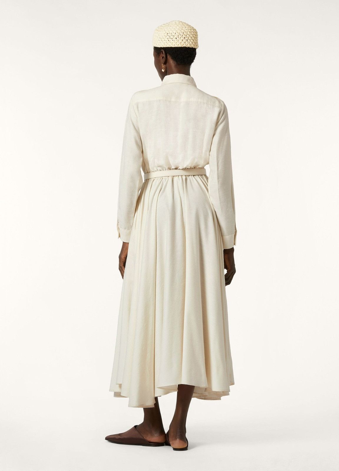 Loro Piana o1srvl11e0526 FAP2022 Lela Maxi Dress in Off White Size XS / US 0-2 / IT 36-38 - 7 Thumbnail