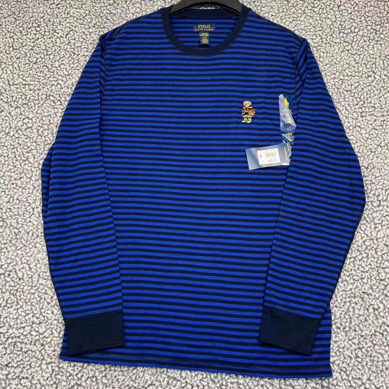 Polo Ralph Lauren Polo Ralph Lauren Shirt Men Striped Long Sleeve Crew Neck L Size US L / EU 52-54 / 3 - 1 Thumbnail