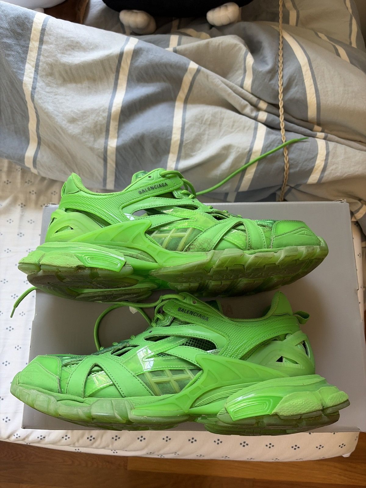 Balenciaga Balenciaga track 2 clear sole green Size US 12 / EU 45 - 3 Thumbnail