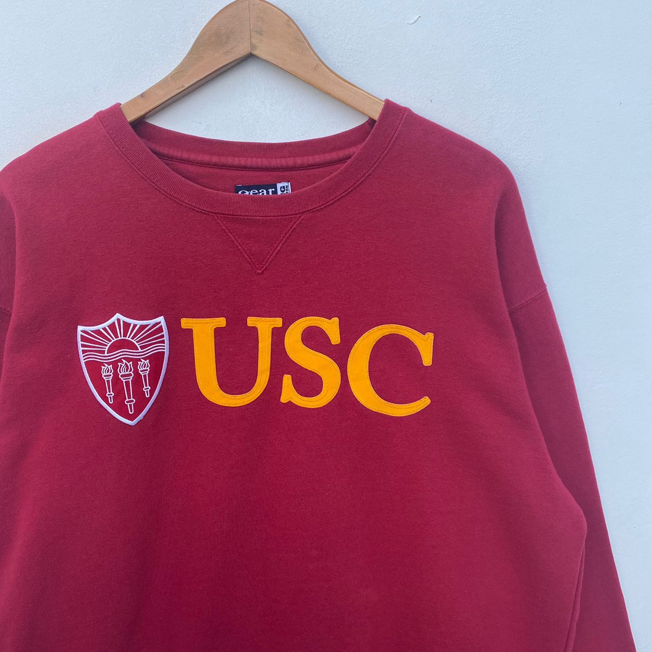 UNIVERSITY SOUTH CAROLINA SWEATSHIRT LARGE PULLOVER DARK RED