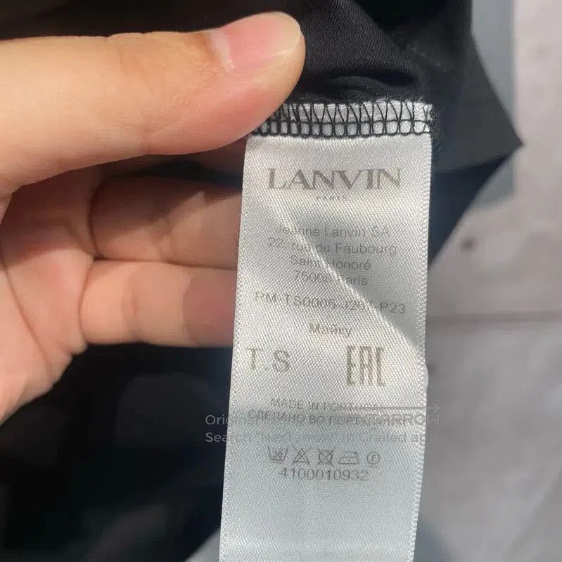 Lanvin Lanvin Men's Summer Black Cotton T-Shirt . Size US L / EU 52-54 / 3 - 4 Thumbnail