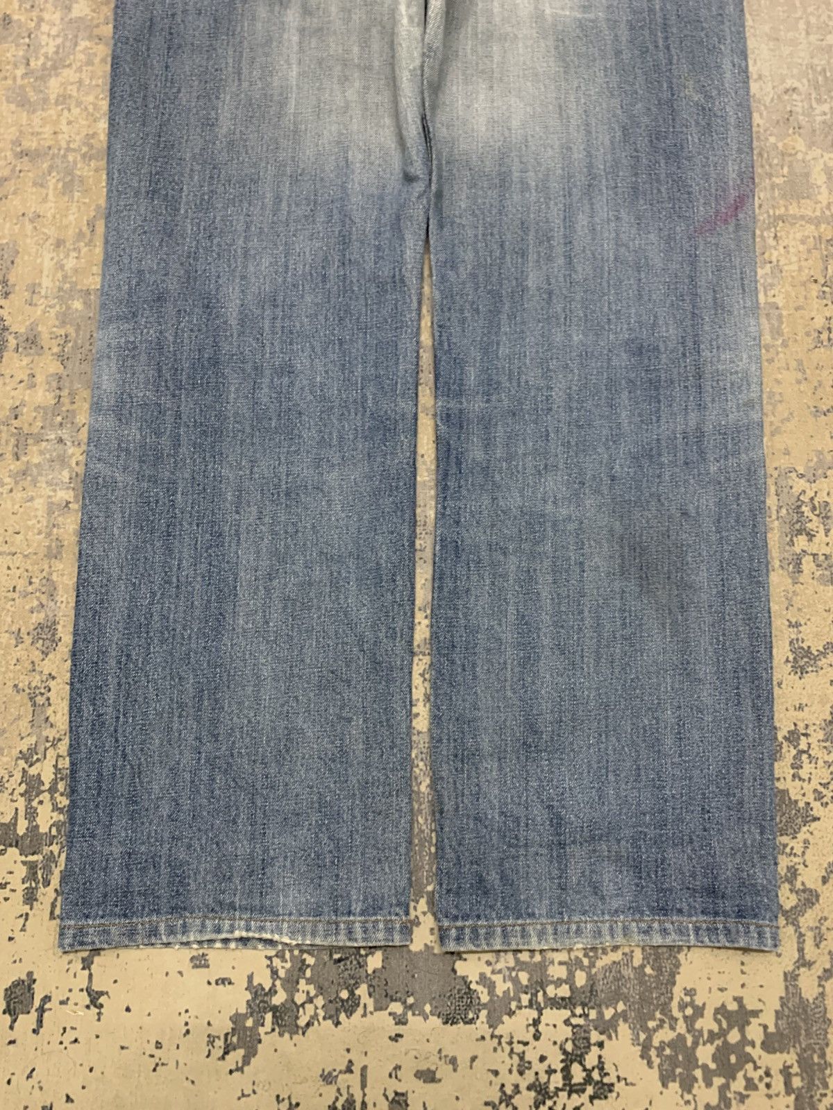 Uniqlo W35x31 90s Style Uniqlo Rusty Mudwash Distressed Denim Jean Size US 35 - 12 Thumbnail