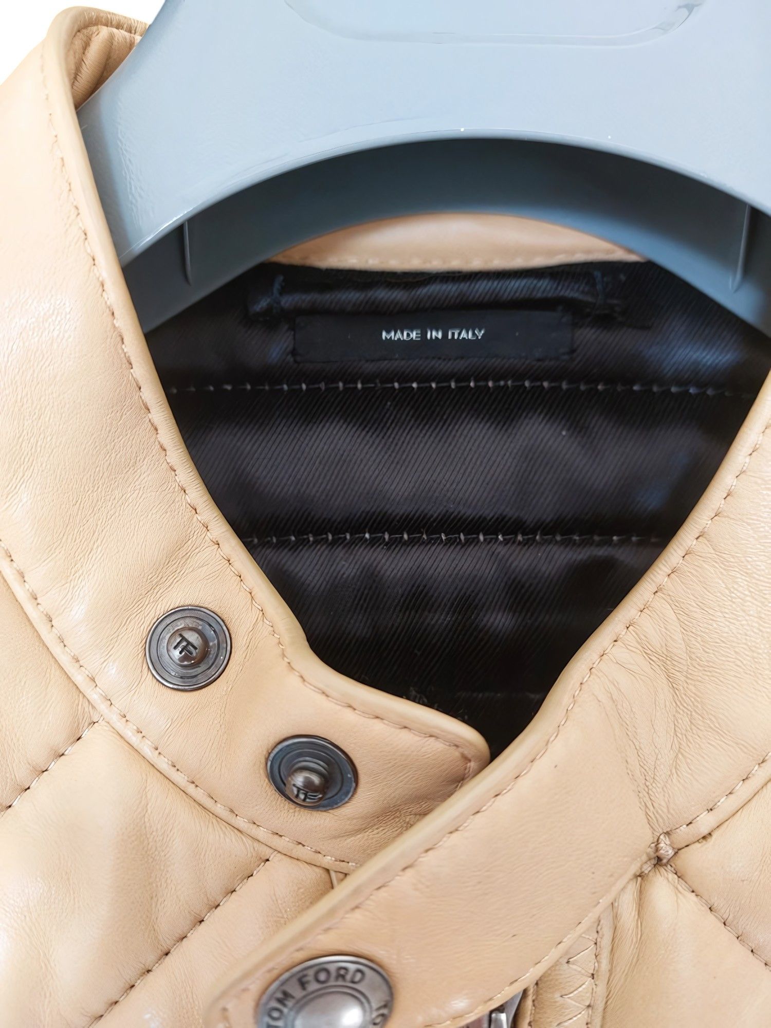 Tom Ford QUILTED LEATHER BIKER JACKET Size US M / EU 48-50 / 2 - 2 Thumbnail