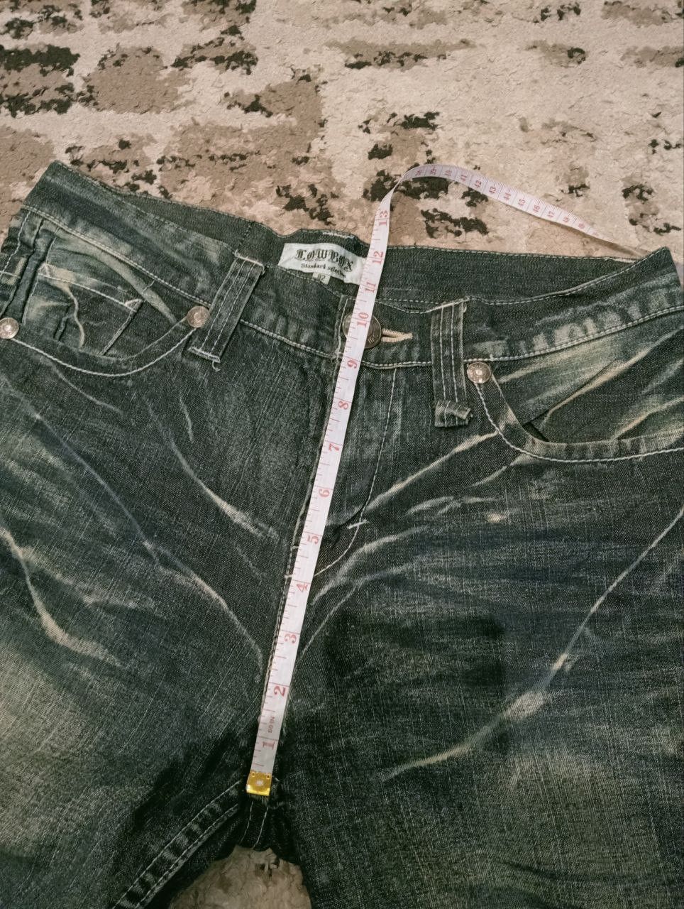 LOWBOX JAPANESE LOWBOX DISTRESSED LOOK JEANS Size US 33 - 14 Thumbnail