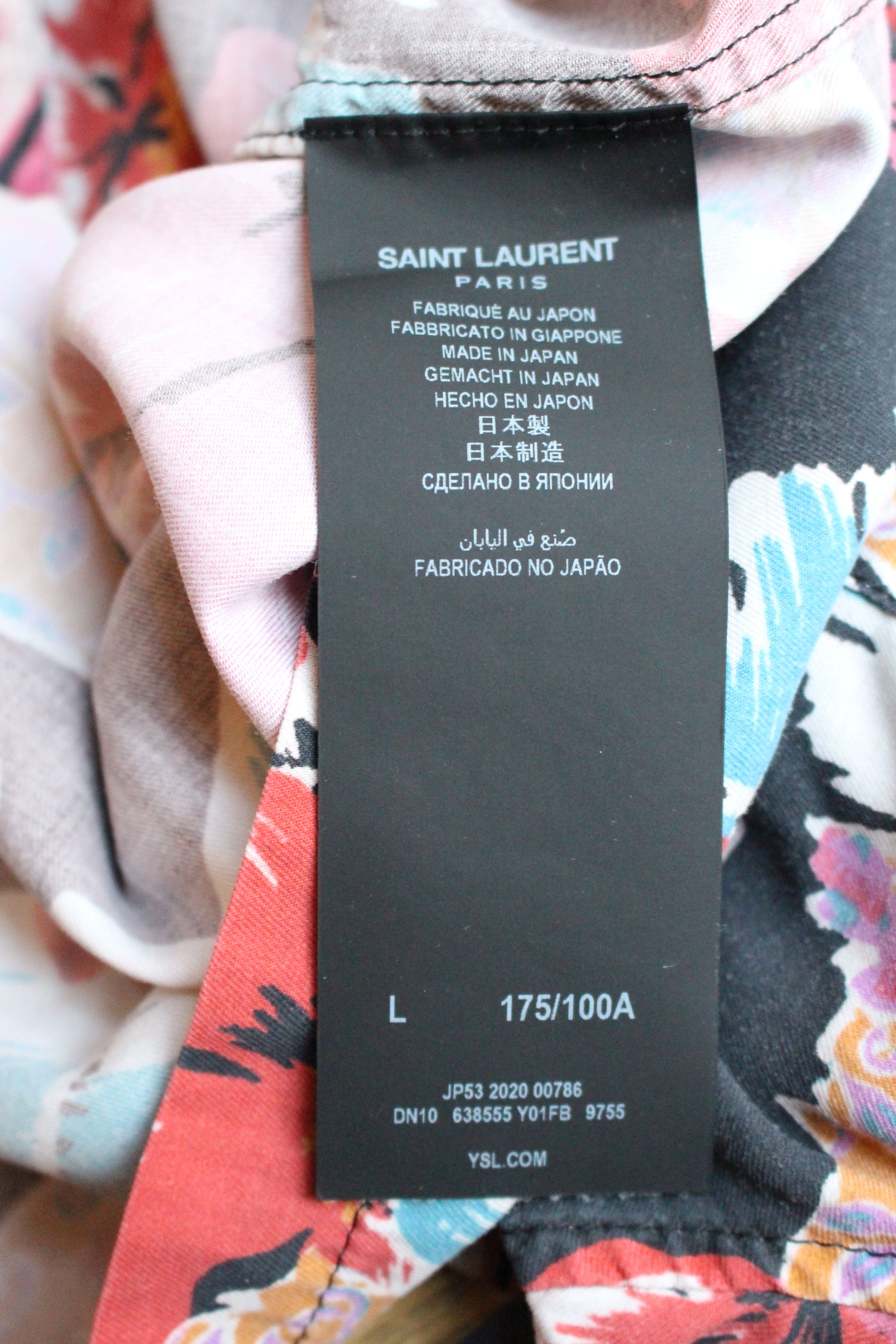 Saint Laurent Paris Spring Summer 21 Hawaiian Aloha Shirt Size US L / EU 52-54 / 3 - 5 Thumbnail