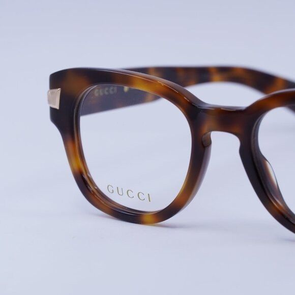 Gucci Gucci GG1518O 002 Eyeglasses Havana 51mm Square Frame Size ONE SIZE - 10 Thumbnail