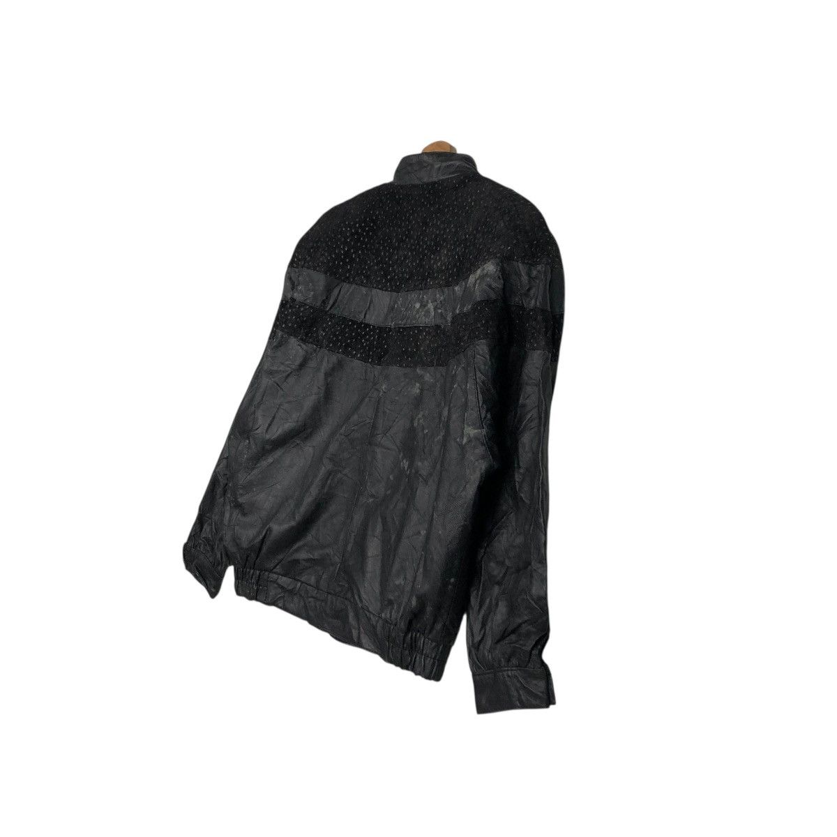 Genuine Leather 🔥VINTAGE UNBRANDED LEATHER BOMBER JACKET ISSEY MIYAKE Size US M / EU 48-50 / 2 - 12 Thumbnail