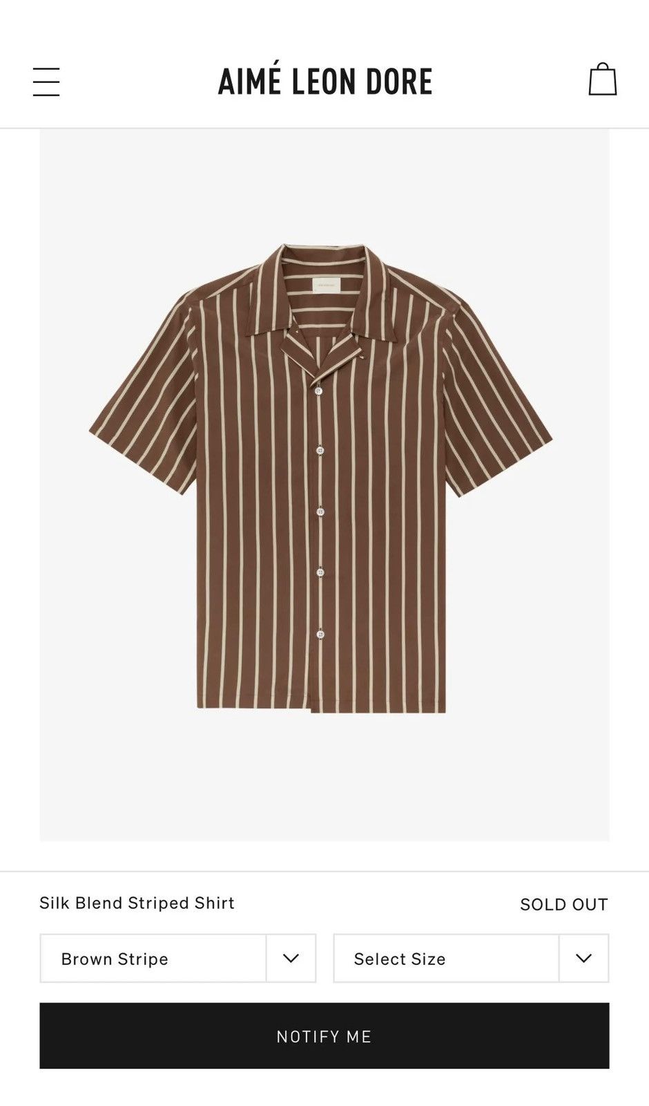 Aime Leon Dore Aime Leon Dore Silk Blend Striped Shirt | Grailed