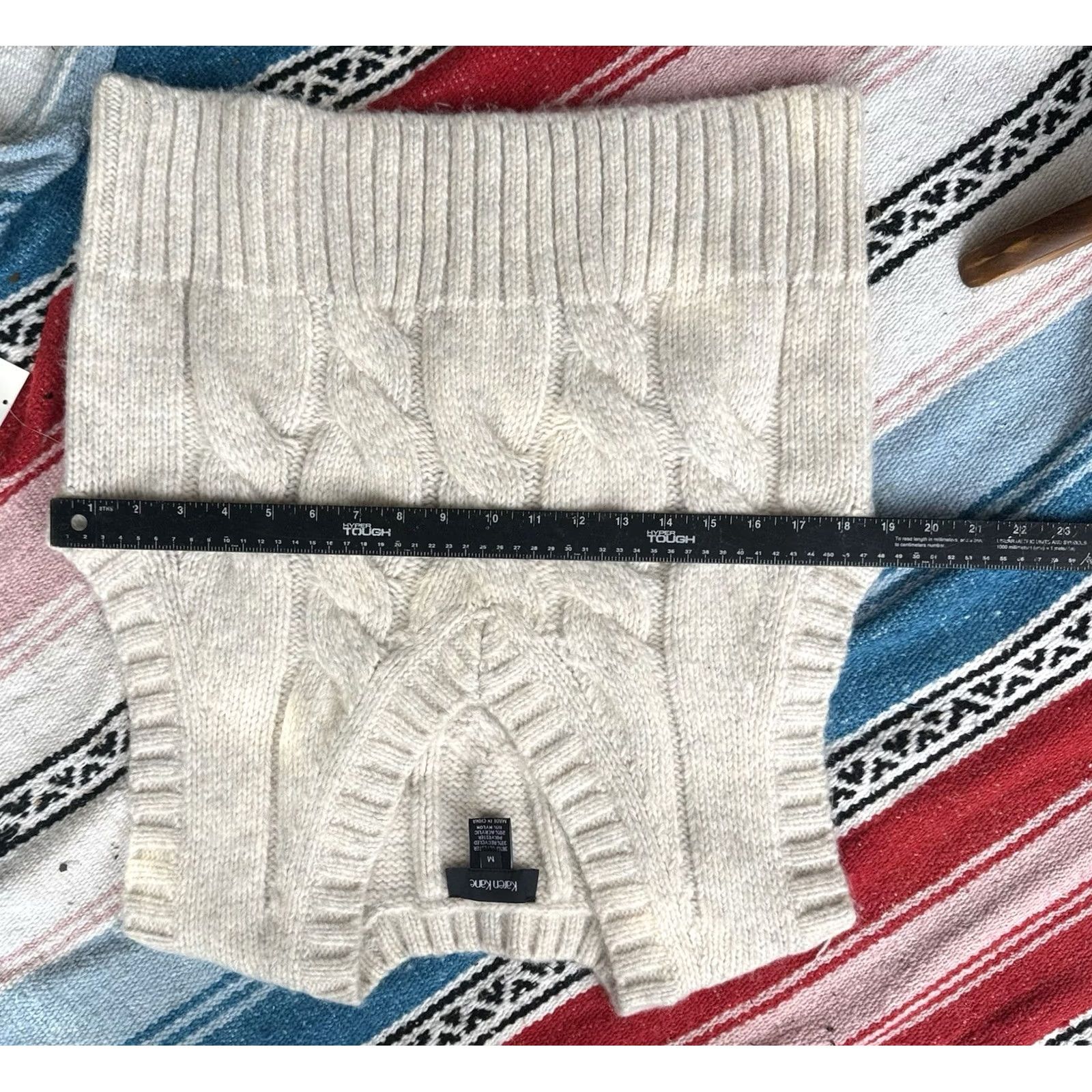 Vintage VINTAGE Karen Kane Sweater Vest Womens Medium Cable Knit Cream V Neck Dandy Girl NWT Size M / US 6-8 / IT 42-44 - 7 Thumbnail