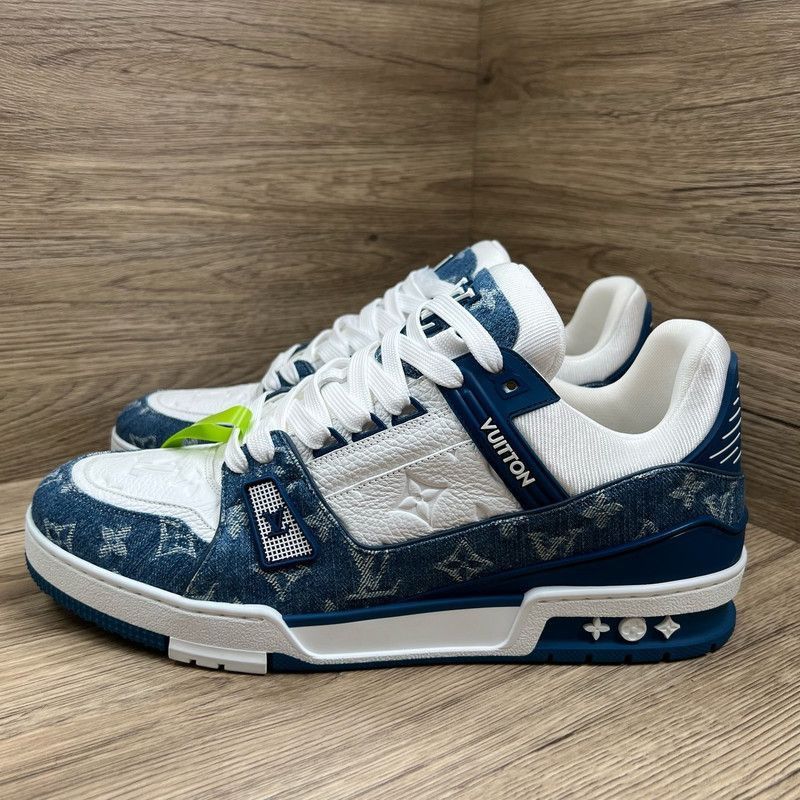 Louis Vuitton Louis Vuitton Denim Trainer Low-Top Sneakers -2508 Size US 11 / EU 44 - 1 Thumbnail