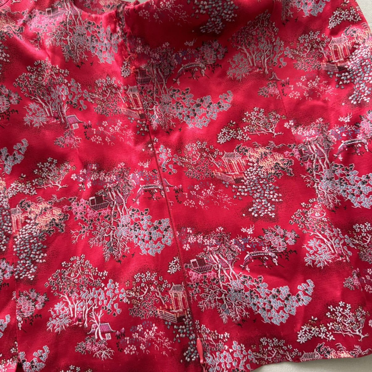 Other Vintage Petite Perceptions Asian Brocade Sleeveless Blouse Size S / US 4 / IT 40 - 8 Thumbnail