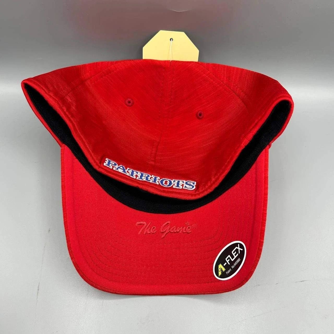 The Game OM New England Patriots Hat Men Red L-XL Stretch Fitted Size ONE SIZE - 5 Thumbnail