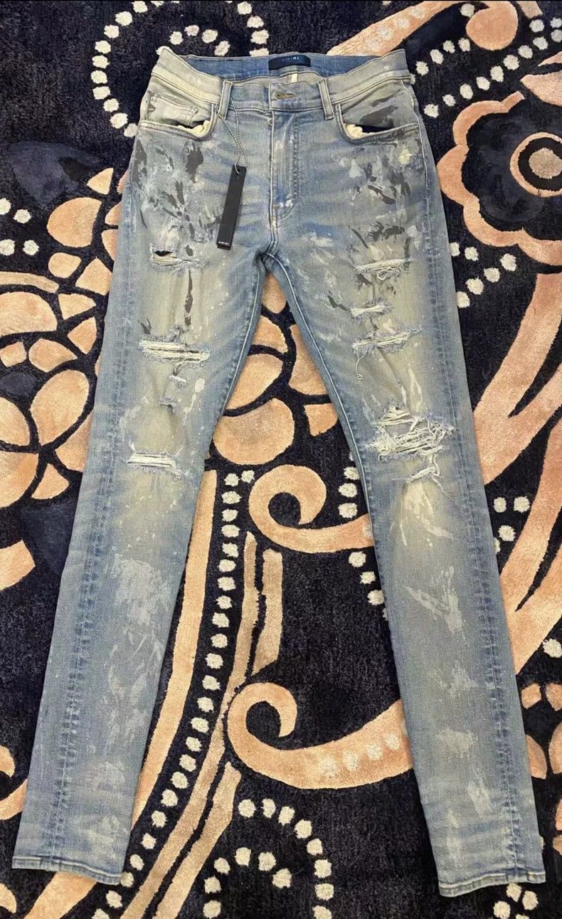 Amiri AMIRI 17Q Artist Paint Splatter Jeans - dmc Size US 32 / EU 48 - 1 Thumbnail
