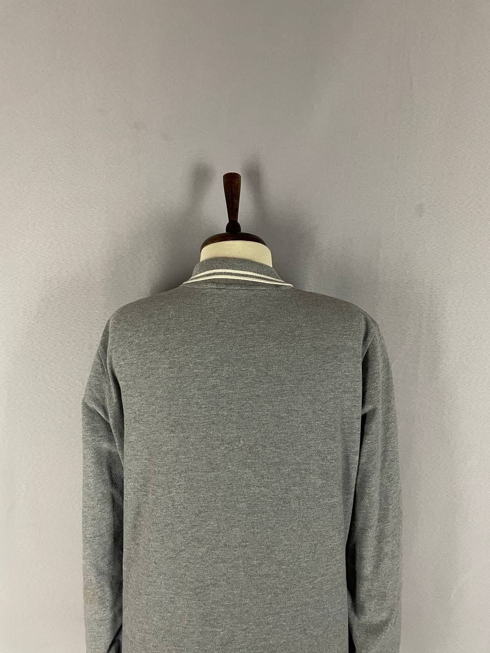 Moncler Moncler Polo Long Sleeve Grey Size US XL / EU 56 / 4 - 11 Thumbnail